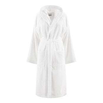 Accappatoio In Spugna Di Cotone 100% Con Cappuccio - Taglia M/L, Celeste, Morbido E Assorbente - Foto 4