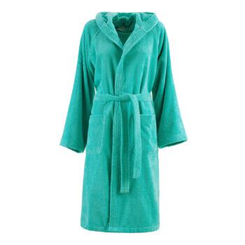 Accappatoio Bassetti In Spugna Di Cotone 100% - Lungo Con Cappuccio, Tasche, Unisex, M Azzurro - Foto 13