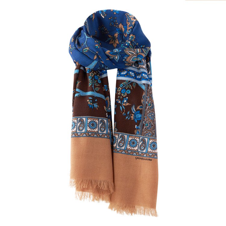 Image of SCIARPA DI LANA GENOVA BLU cod078